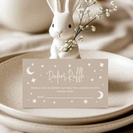 Twinkle Twinkle Little Star Diaper Raffle Ticket Begleitkarte