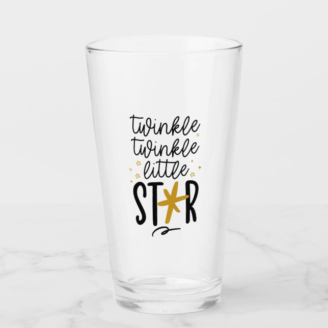 Twinkle Twinkle Little Star Doodle Glas (Vorderseite)