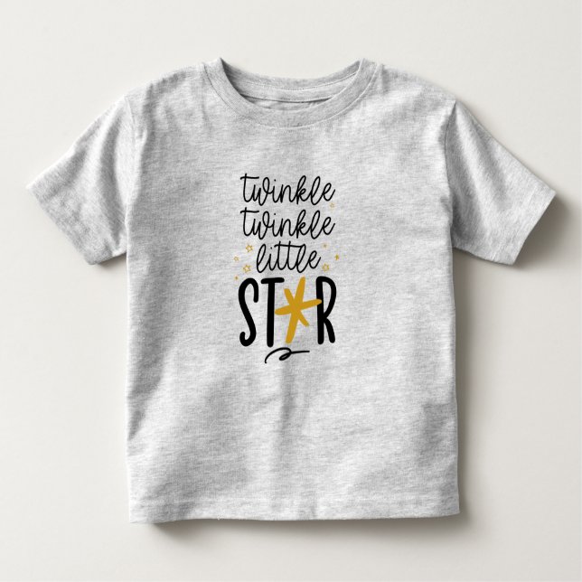 Twinkle Twinkle Little Star Doodle Kleinkind T-shirt (Vorderseite)