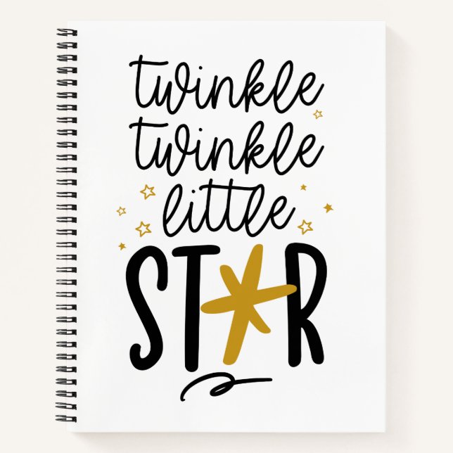 Twinkle Twinkle Little Star Doodle Notizbuch (Vorderseite)