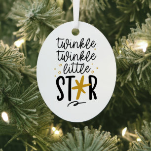 Twinkle Twinkle Little Star Doodle Ornament Aus Metall
