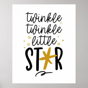Twinkle Twinkle Little Star Doodle Poster