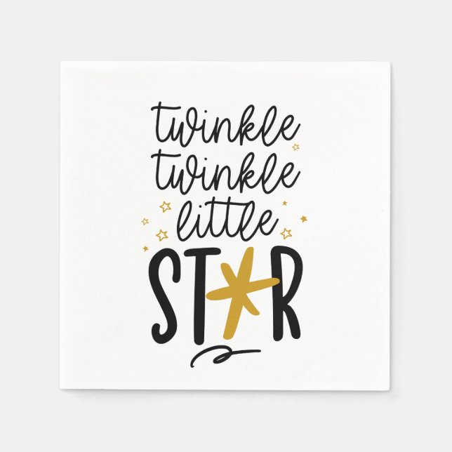 Twinkle Twinkle Little Star Doodle Serviette (Vorderseite)