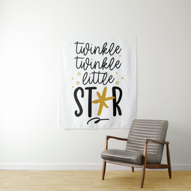 Twinkle Twinkle Little Star Doodle Wandteppich (Beispiel)