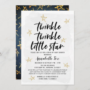 Twinkle Twinkle Little Star Drive by Baby Shower Einladung