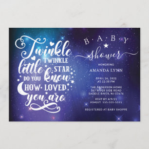 Twinkle Twinkle Little Star Dusche Baby Einladung