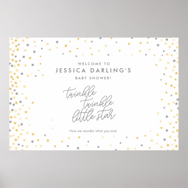 Twinkle Twinkle Little Star Dusche Begrüßungszeich Poster (Vorne)