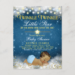 Twinkle Twinkle Little Star Ethnic Baby Boy Dusche Einladung