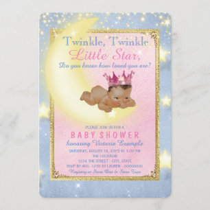 Twinkle Twinkle Little Star Ethnic Girl Dusche Einladung