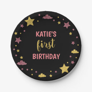 Twinkle Twinkle Little Star First Birthday Pink Pappteller
