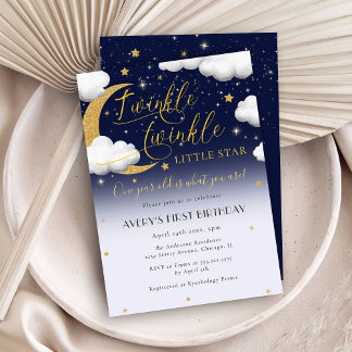 Twinkle Twinkle Little Star First Geburtstag Einladung