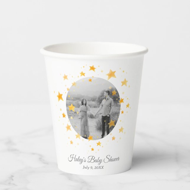 Twinkle Twinkle Little Star Foto Babydusche Pappbecher (Vorderseite)