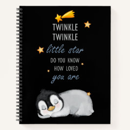 Twinkle, Twinkle Little Star für Schlaf Pinguin  Notizbuch
