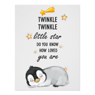 Twinkle, Twinkle Little Star für Sleep Pinguin Ph Fotodruck
