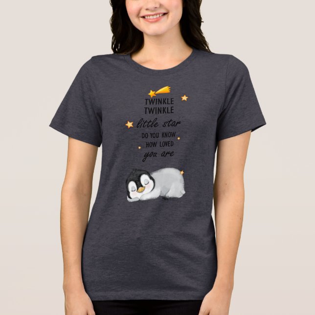 Twinkle, Twinkle Little Star für Sleep Pinguin T- Tri-Blend Shirt (Vorderseite)