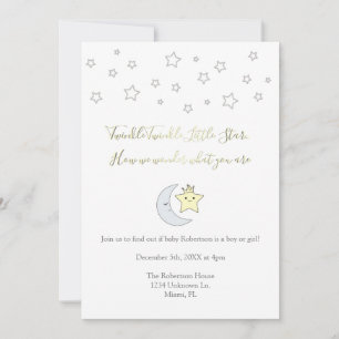 Twinkle Twinkle Little Star - Gender Reveal Invite Einladung