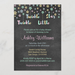 Twinkle Twinkle Little Star Gender Reveal Neutral Einladung