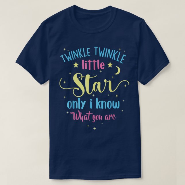 Twinkle Twinkle Little Star Gender Reveal Party Ba T-Shirt (Design vorne)