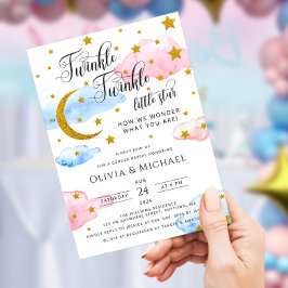 Twinkle Twinkle Little Star Gender Reveal Party Einladung