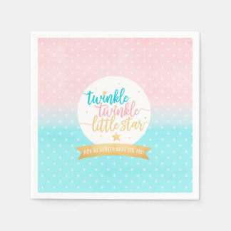 Twinkle Twinkle Little Star Gender Reveal Serviette