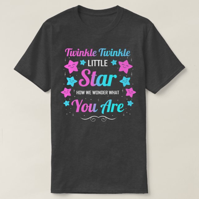 Twinkle Twinkle Little Star Gender Reveal T-Shirt (Design vorne)