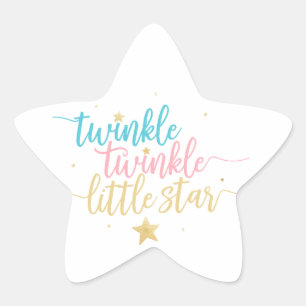 Twinkle Twinkle Little Star Gender Revewer Dusche Stern-Aufkleber