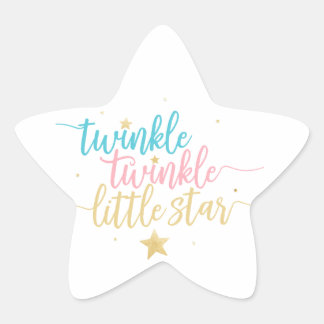 Twinkle Twinkle Little Star Gender Revewer Dusche Stern-Aufkleber