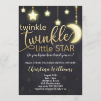 Twinkle Twinkle Little Star Gold Baby Dusche