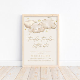 Twinkle Twinkle Little Star Ivory Willkommenspende Poster