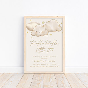 Twinkle Twinkle Little Star Ivory Willkommenspende Poster