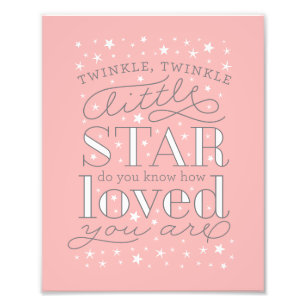 Twinkle Twinkle Little Star Kinderzimmer Kunstdruc Fotodruck