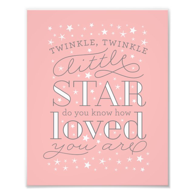 Twinkle Twinkle Little Star Kinderzimmer Kunstdruc Fotodruck (Vorne)