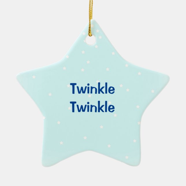 Twinkle Twinkle Little Star mit Namen Keramik Orna Ornament (Vorne)