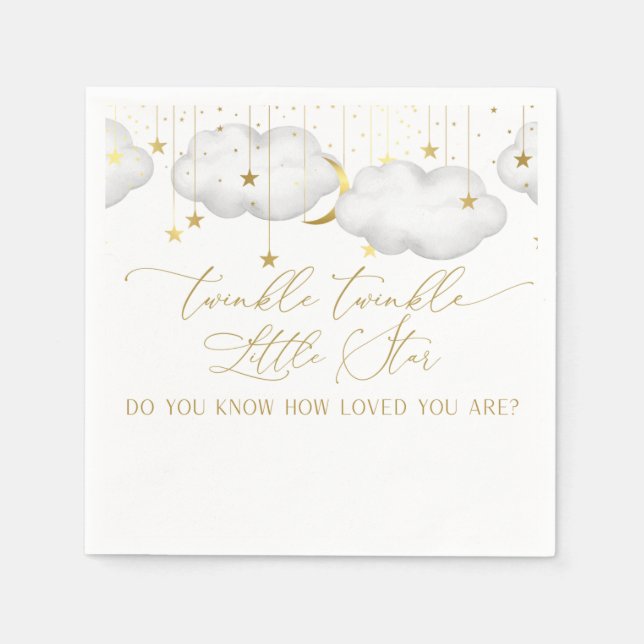 Twinkle Twinkle Little Star Napkins, Moon und Star Serviette (Vorderseite)
