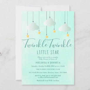 Twinkle Twinkle Little Star Neutral Baby Dusche Einladung