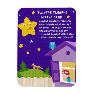 Twinkle Twinkle Little Star Nursery Rhyme Magnet