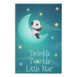 Twinkle Twinkle Little Star Panda Bear Künstlicher Leinwanddruck