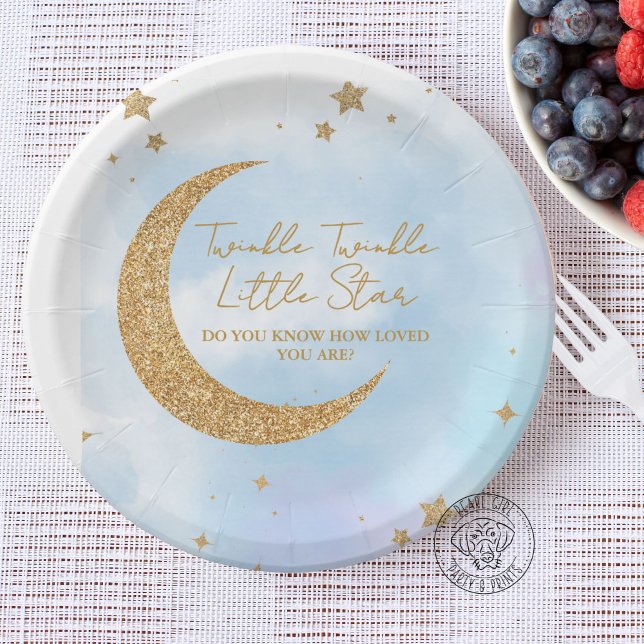 Twinkle Twinkle Little Star Paper Plate Pappteller (Von Creator hochgeladen)