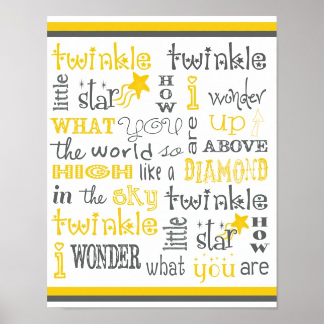 Twinkle Twinkle Little Star Poster (Vorne)