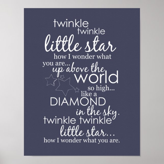 Twinkle Twinkle Little Star Poster (Vorne)