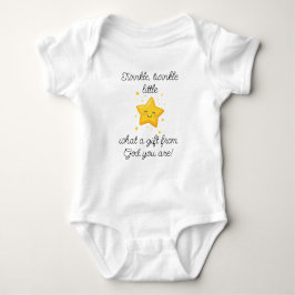 Twinkle Twinkle Little Star, Religious Baby Gift, Baby Strampler