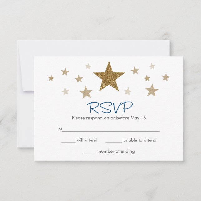 Twinkle Twinkle Little Star RSVP Card (Vorderseite)