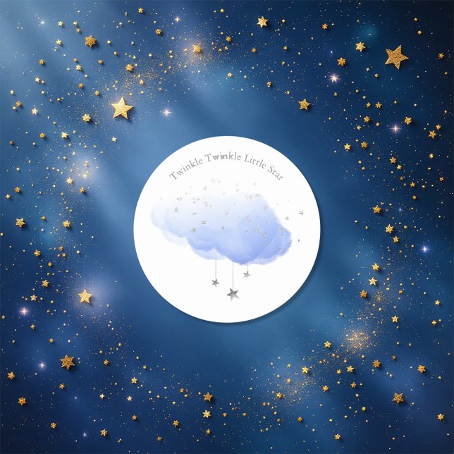 Twinkle Twinkle Little Star Runder Aufkleber (Twinkle Twinkle Little Star Classic Round Sticker)