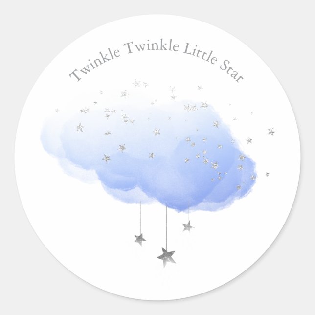 Twinkle Twinkle Little Star Runder Aufkleber (Vorderseite)