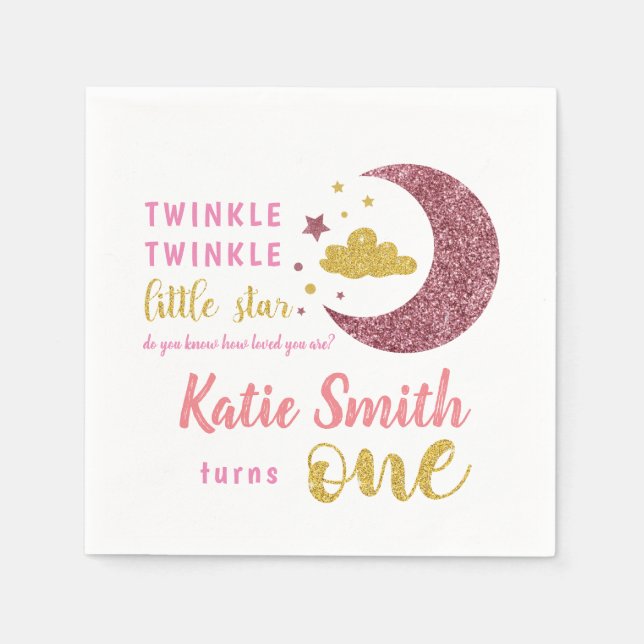 Twinkle Twinkle Little Star Serviette (Vorderseite)