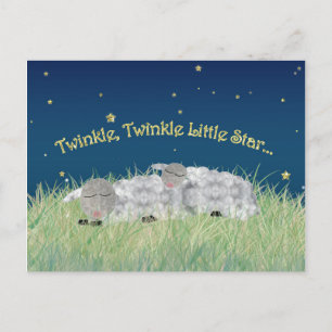 Twinkle Twinkle Little Star Sleeping Sheep Postkarte