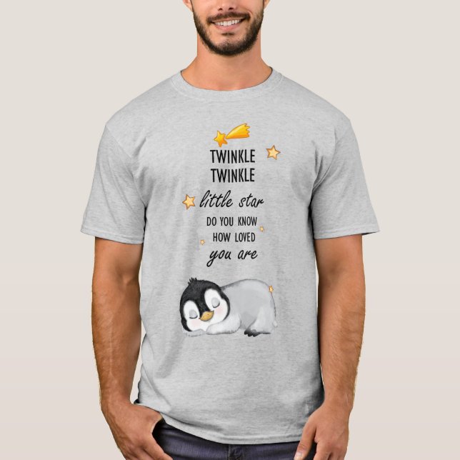Twinkle, Twinkle Little Star Super Niedlich Pingui T-Shirt (Vorderseite)