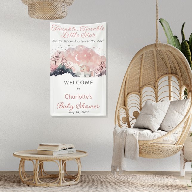 Twinkle Twinkle Little Star Unicorn Kinderdusche Banner (Von Creator hochgeladen)