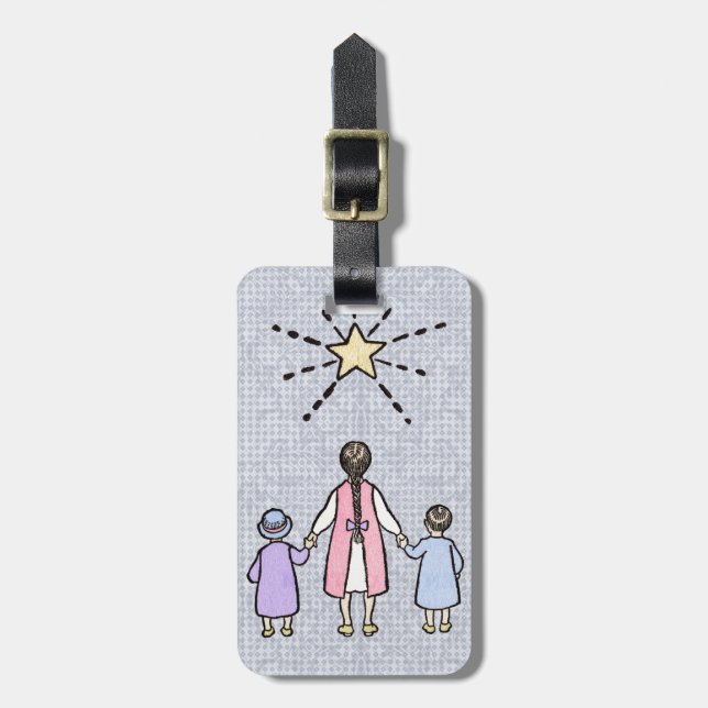 Twinkle Twinkle Little Star Vintag Kinderzimmer Rh Gepäckanhänger (Vorderseite vertikal)