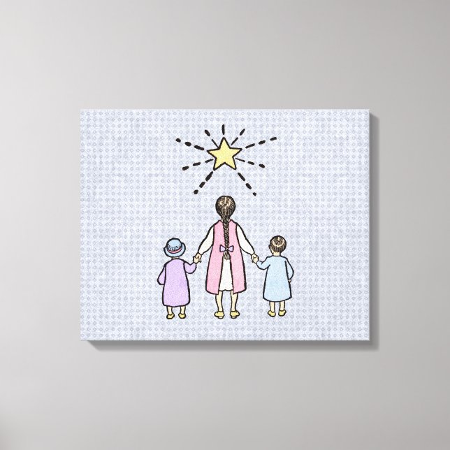 Twinkle Twinkle Little Star Vintag Kinderzimmer Rh Leinwanddruck (Vorderseite)